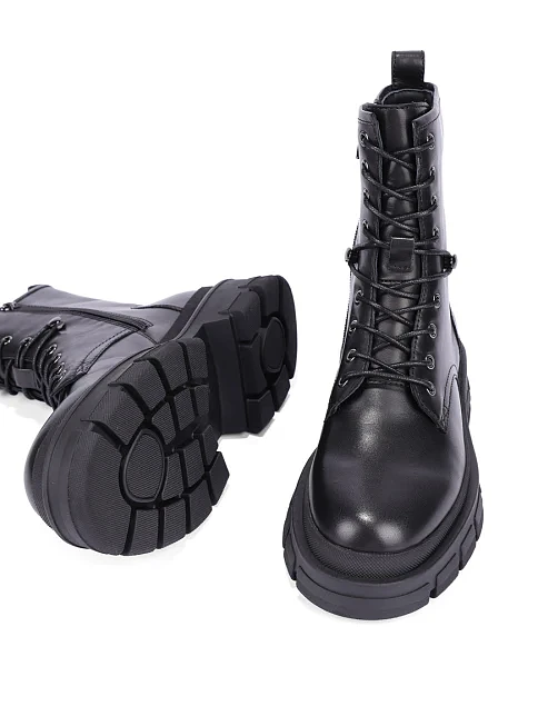 Женские ботинки MIRATON кожаные черные - фото 2 - Miraton