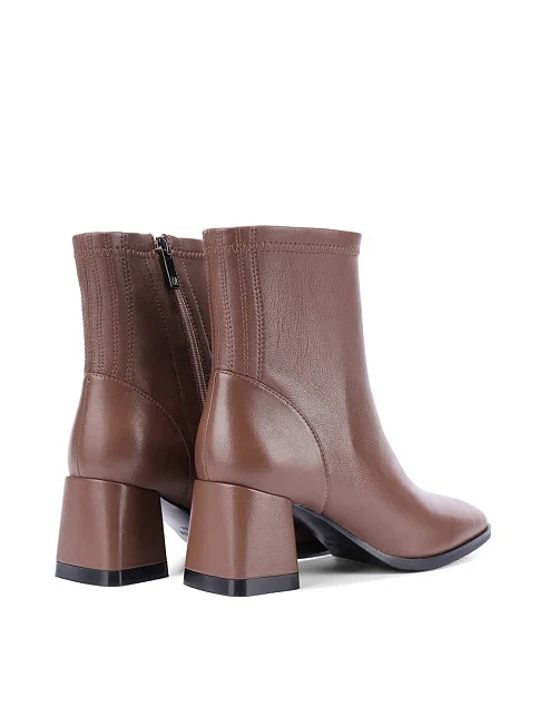 Женские ботинки MIRATON кожаные бежевые - фото 4 - Miraton