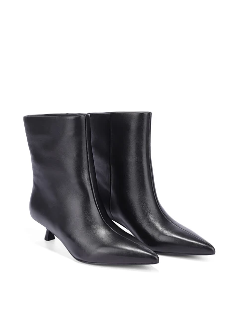 Женские ботинки MIRATON кожаные черные - фото 4 - Miraton