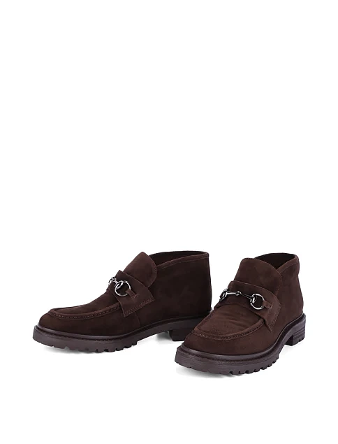 Женские ботинки MIRATON велюровые коричневые - фото 2 - Miraton