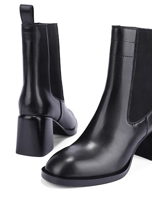 Женские ботинки челси MIRATON кожаные черные - фото 2 - Miraton