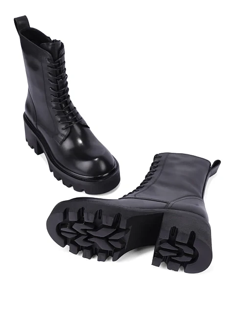 Женские ботинки MIRATON кожаные черные - фото 2 - Miraton