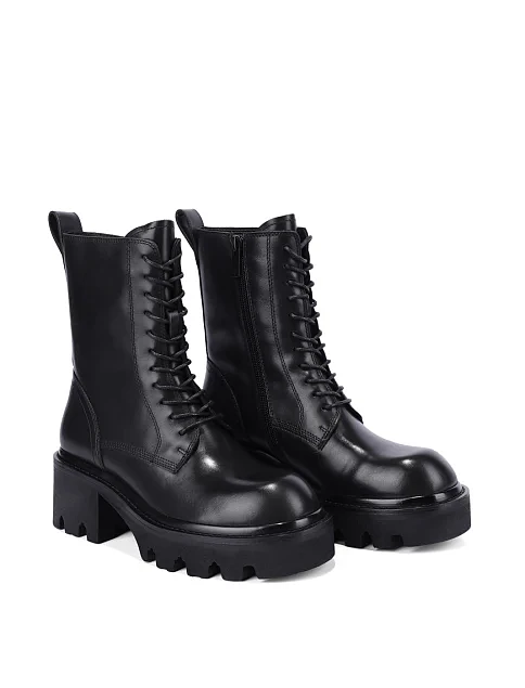 Женские ботинки MIRATON кожаные черные - фото 3 - Miraton