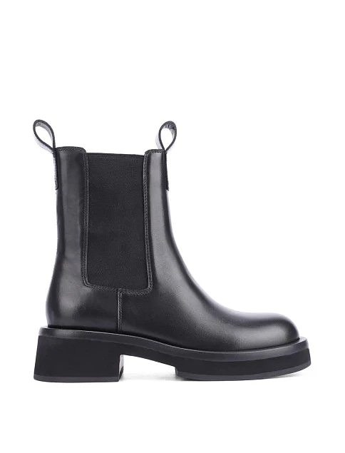 Женские ботинки челси MIRATON кожаные черные - фото 1 - Miraton