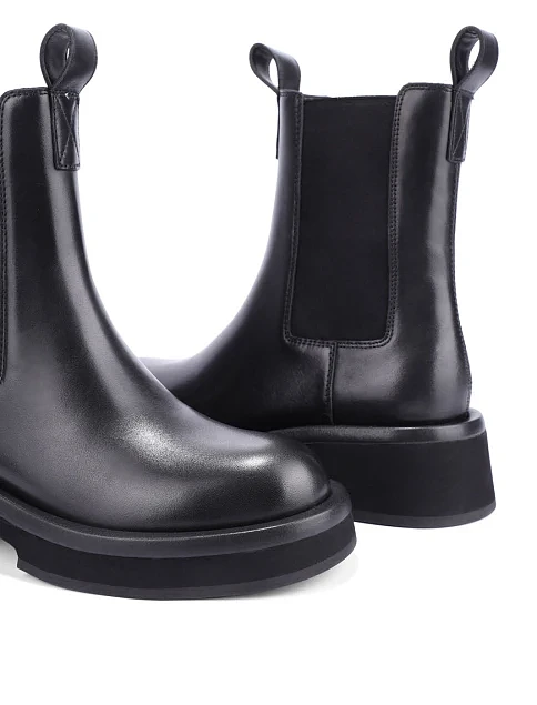 Женские ботинки челси MIRATON кожаные черные - фото 2 - Miraton