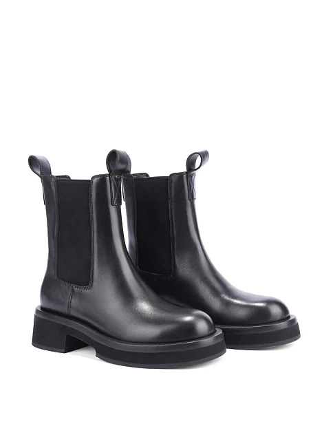 Женские ботинки челси MIRATON кожаные черные - фото 3 - Miraton