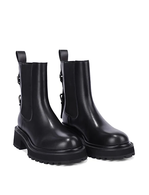 Жіночі черевики челсі MIRATON шкіряні чорні - фото 3 - Miraton