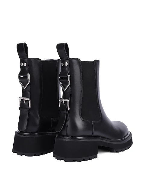 Жіночі черевики челсі MIRATON шкіряні чорні - фото 4 - Miraton