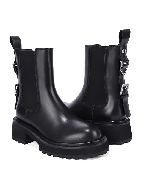 Жіночі черевики челсі MIRATON шкіряні чорні - фото 5 - Miraton