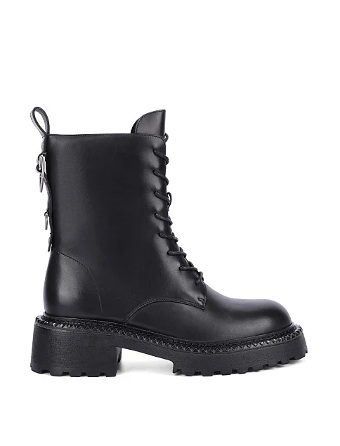 Женские ботинки MIRATON кожаные черные - фото 1 - Miraton