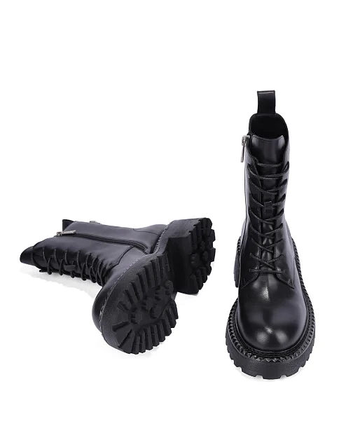 Женские ботинки MIRATON кожаные черные - фото 2 - Miraton