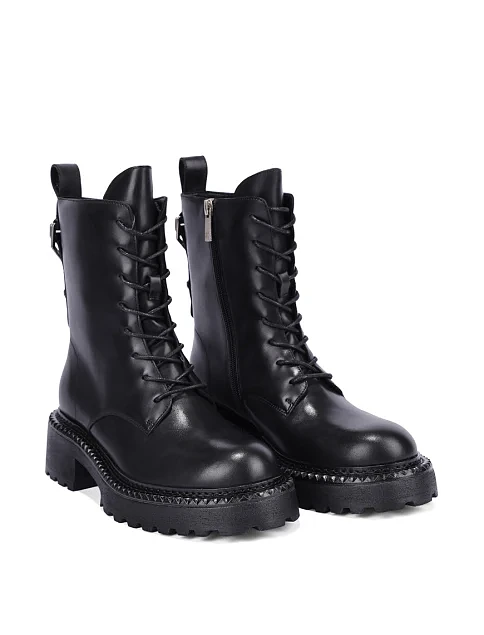 Женские ботинки MIRATON кожаные черные - фото 3 - Miraton