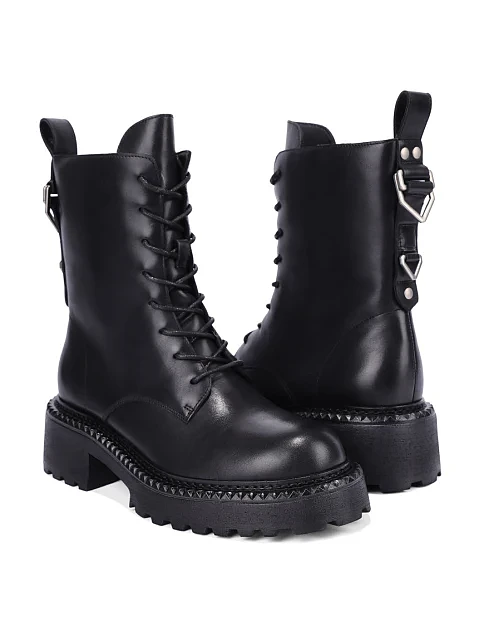 Женские ботинки MIRATON кожаные черные - фото 5 - Miraton