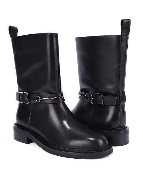 Женские ботинки Attizzare кожаные черные - фото 2 - Miraton