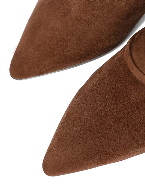 Женские ботинки MIRATON велюровые коричневые - фото 5 - Miraton