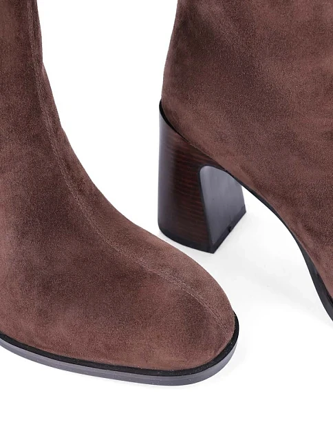 Женские сапоги Attizzare велюровые коричневые - фото 5 - Miraton