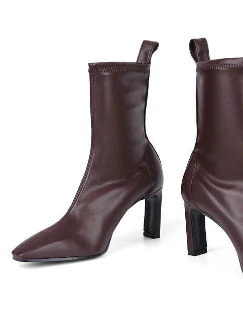 Женские ботинки BIANCA DI из экокожи коричневые - фото 2 - Miraton