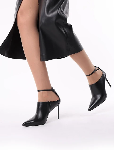 Женские ботинки MiaMay кожаные черные - фото 1 - Miraton