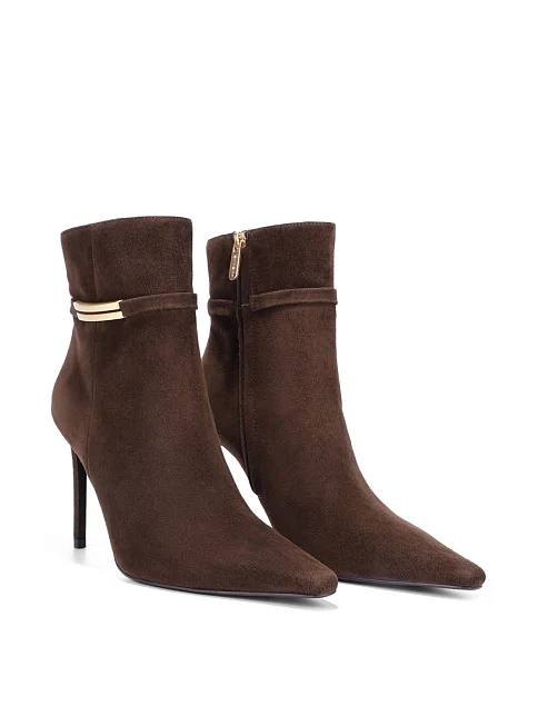 Женские ботинки MiaMay велюровые коричневые - фото 4 - Miraton