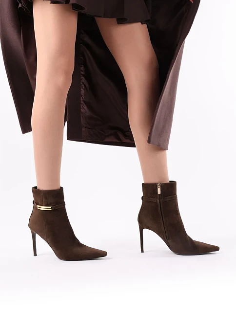 Женские ботинки MiaMay велюровые коричневые - фото 7 - Miraton