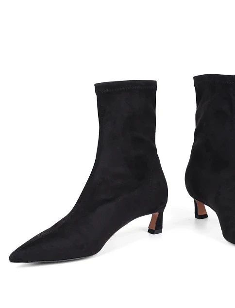 Женские ботинки BIANCA DI велюровые черные - фото 2 - Miraton