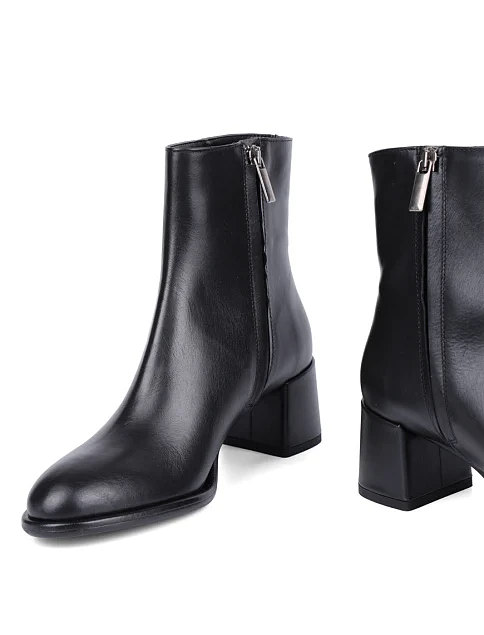 Женские ботинки BIANCA DI кожаные черные - фото 2 - Miraton