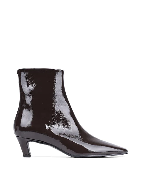 Женские ботинки BIANCA DI лаковые коричневые - фото 1 - Miraton