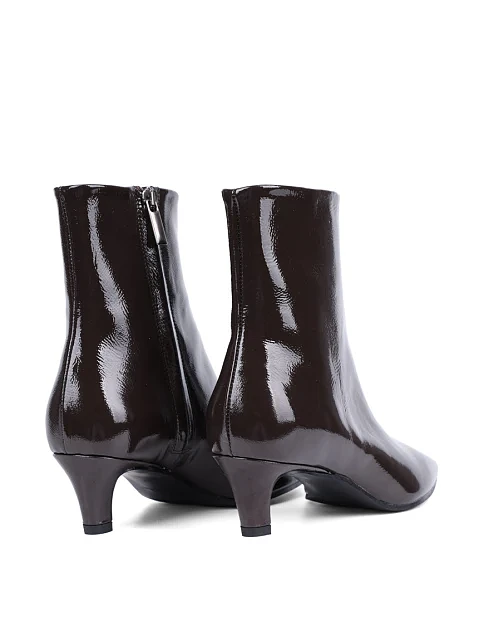 Женские ботинки BIANCA DI лаковые коричневые - фото 4 - Miraton