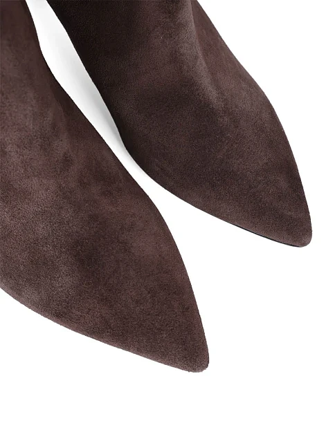 Женские сапоги BIANCA DI замшевые коричневые - фото 5 - Miraton