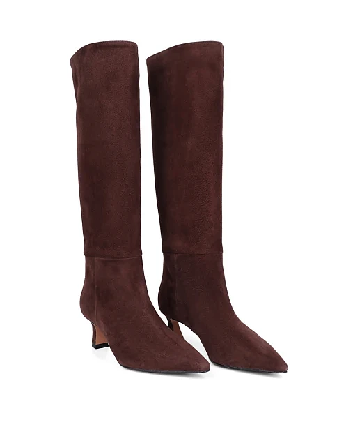 Женские сапоги BIANCA DI замшевые коричневые - фото 3 - Miraton