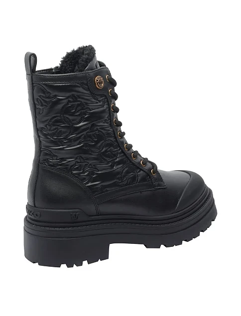 Женские ботинки Pinko кожаные черные - фото 3 - Miraton