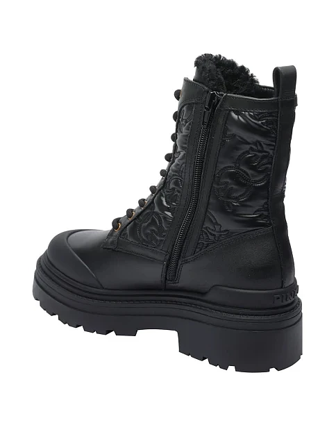 Женские ботинки Pinko кожаные черные - фото 4 - Miraton