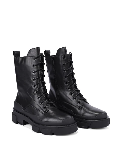 Женские ботинки MIRATON кожаные черные - фото 3 - Miraton