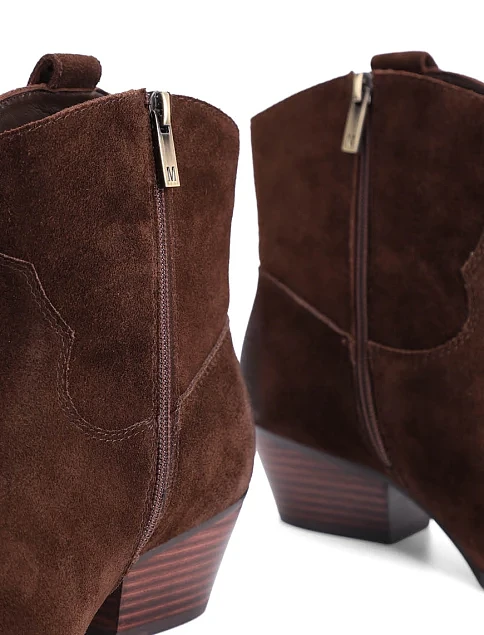 Женские ботинки MIRATON велюровые коричневые - фото 2 - Miraton