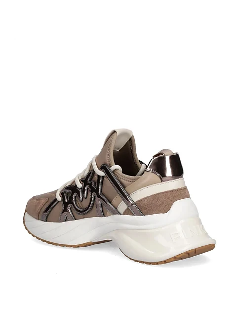 Женские кроссовки Pinko кожаные бежевые - фото 3 - Miraton