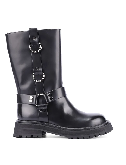 Женские ботинки MIRATON кожаные черные - фото 1 - Miraton