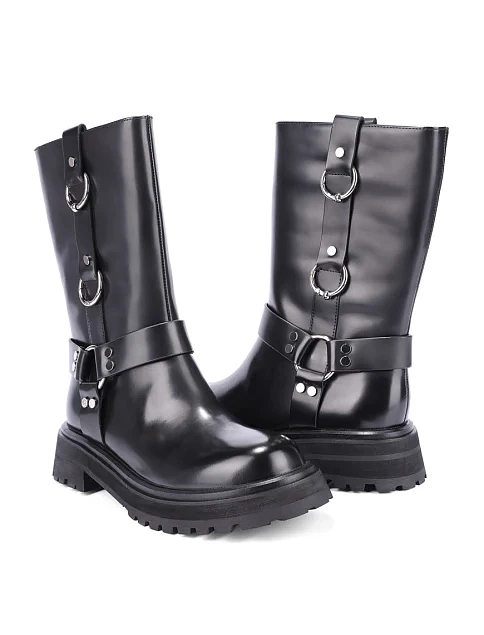 Женские ботинки MIRATON кожаные черные - фото 2 - Miraton