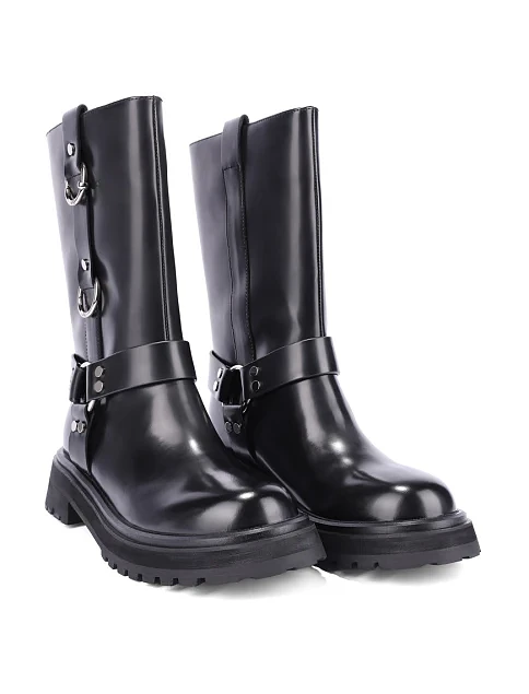 Женские ботинки MIRATON кожаные черные - фото 3 - Miraton