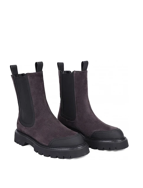 Жіночі черевики челсі MIRATON велюрові сірі - фото 3 - Miraton