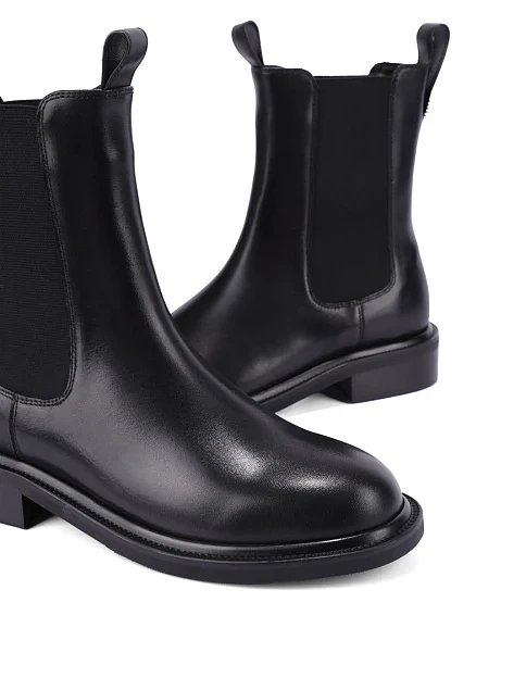 Женские ботинки челси MIRATON кожаные черные - фото 2 - Miraton