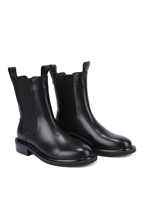 Женские ботинки челси MIRATON кожаные черные - фото 3 - Miraton