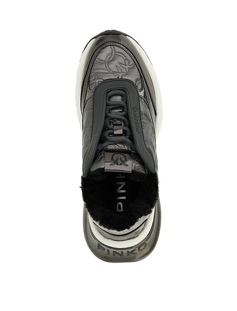 Женские кроссовки Pinko кожаные серые - фото 4 - Miraton