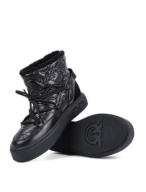 Женские ботинки Pinko кожаные черные - фото 2 - Miraton