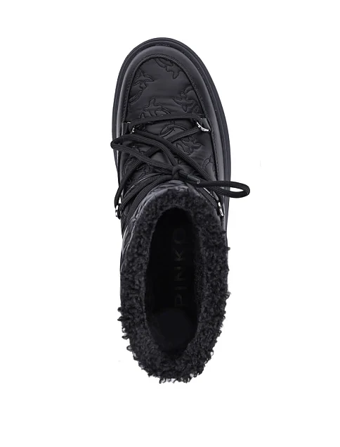 Женские ботинки Pinko кожаные черные - фото 6 - Miraton