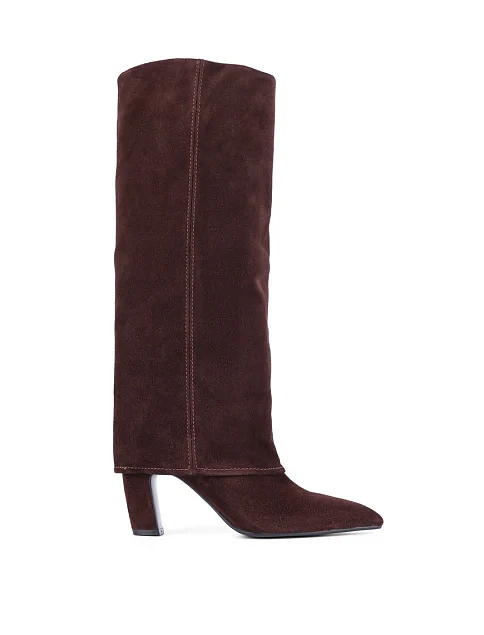 Женские сапоги MIRATON велюровые коричневые - фото 1 - Miraton