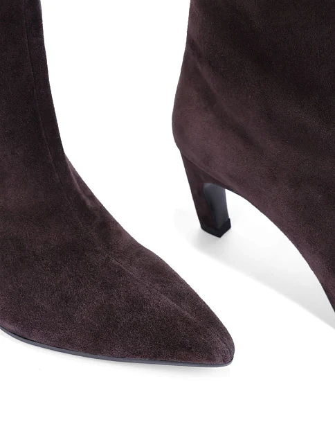 Женские сапоги MIRATON велюровые коричневые - фото 6 - Miraton