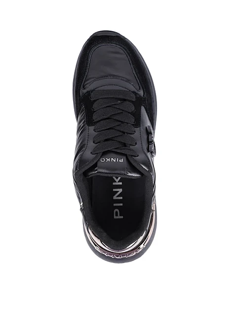 Женские кроссовки Pinko кожаные черные - фото 5 - Miraton