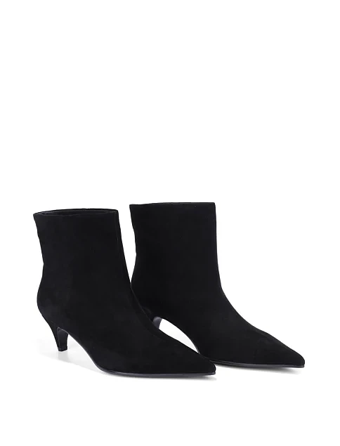 Женские ботинки MIRATON велюровые черные - фото 4 - Miraton