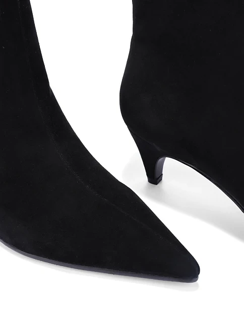 Женские ботинки MIRATON велюровые черные - фото 6 - Miraton