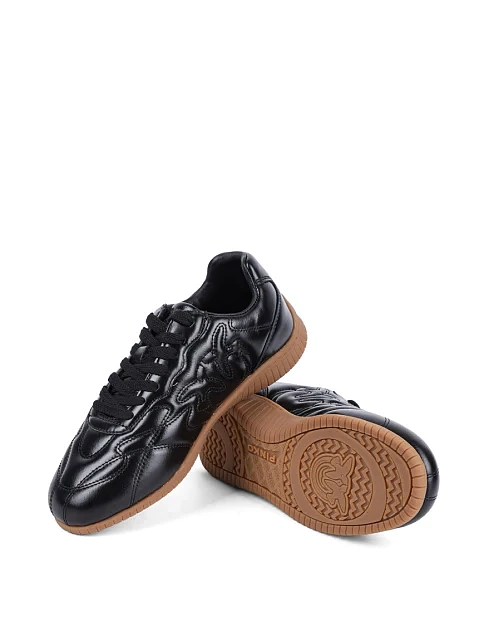 Женские кроссовки Pinko кожаные черные - фото 2 - Miraton